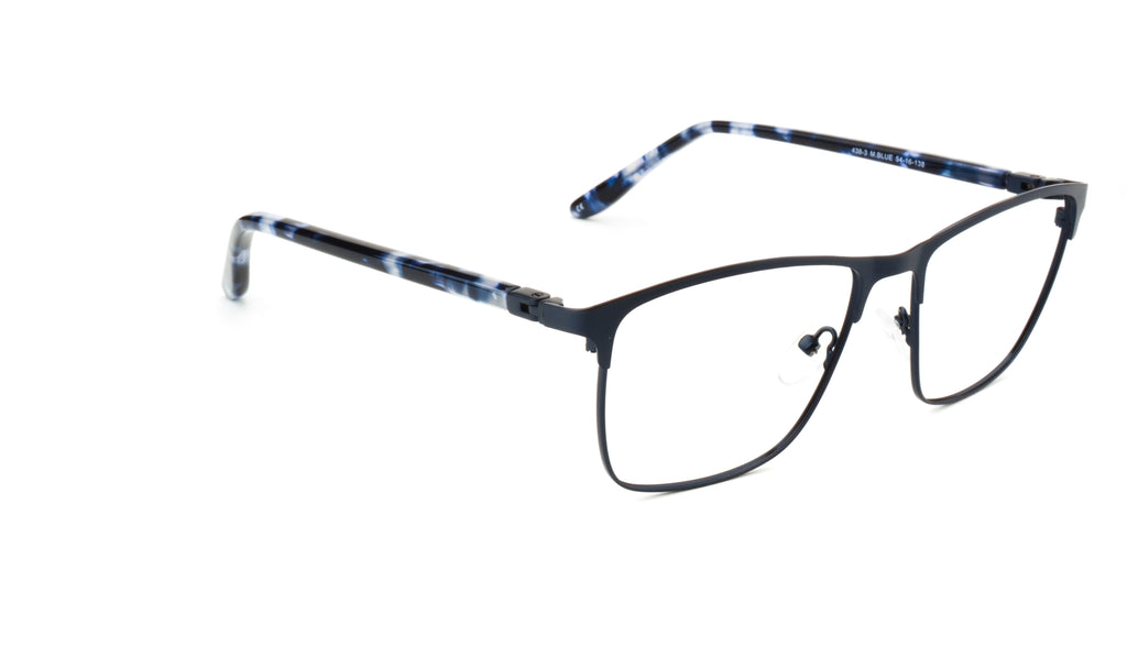 RA438-3 | Men | Matte Blue | Metal Glasses