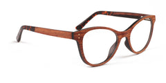 MX4713-2 | Women | Matte Rose | Wood Glasses