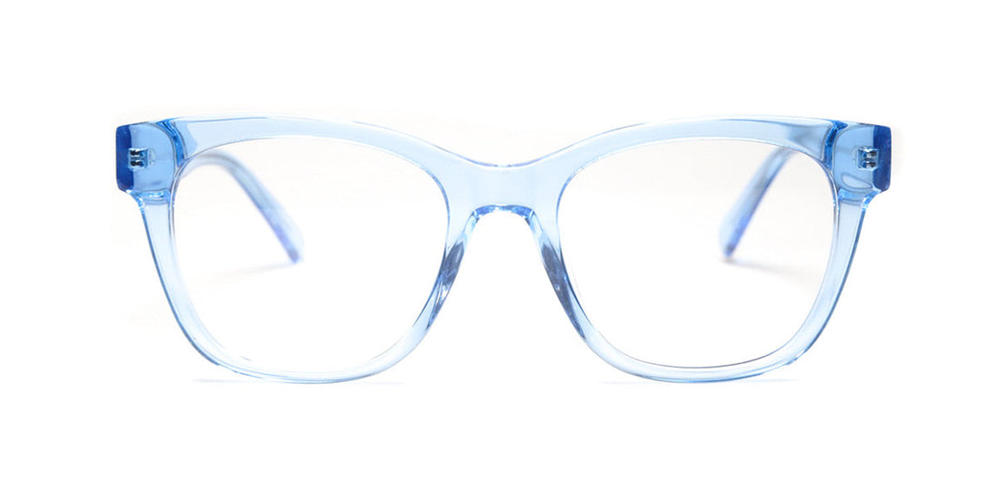 Unisex | Shiny Blue | Acetate Glasses - MX9008-2