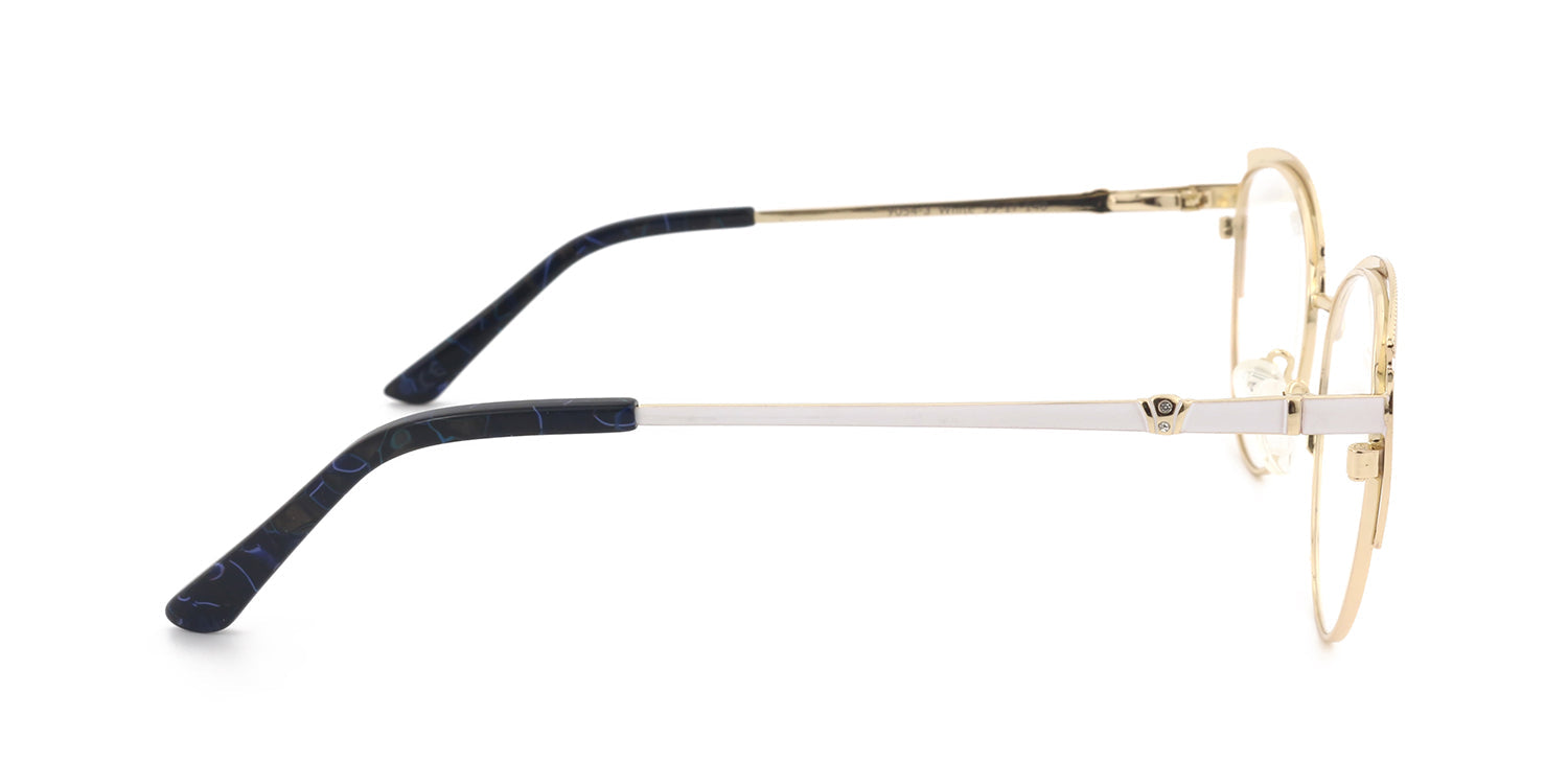 Women | Matte White | Metal Glasses - MX9054-3