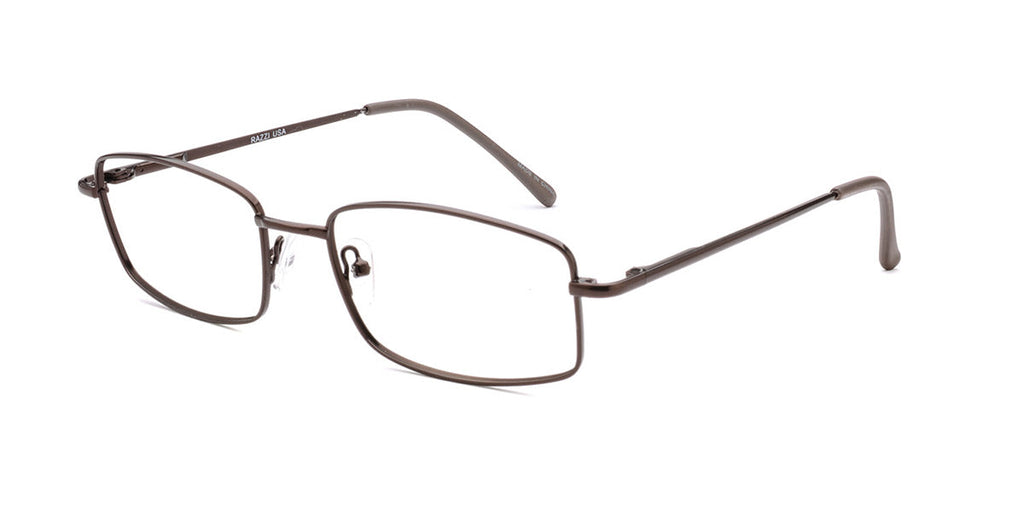 Men | Matte Brown | Metal Glasses - RA301-2