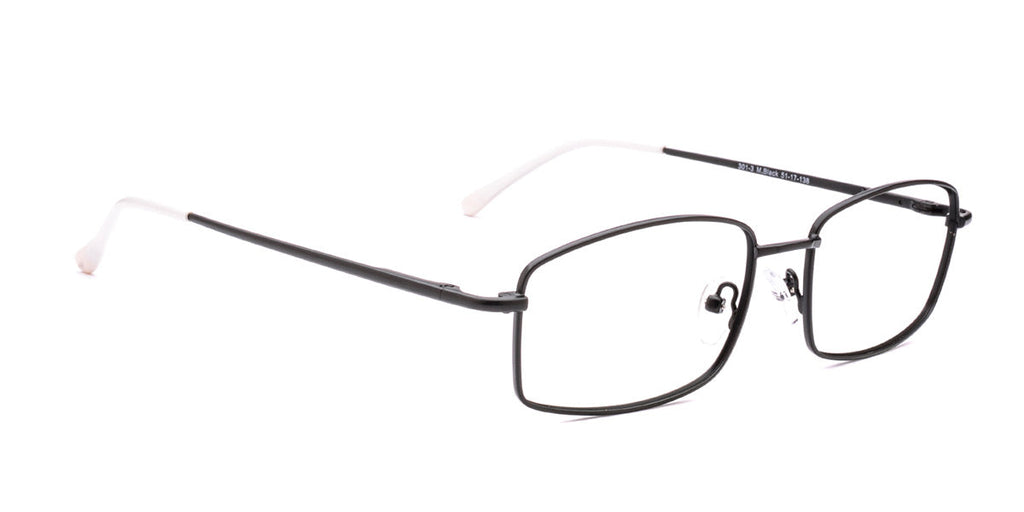 Men | Matte Black | Metal Glasses - RA301-3