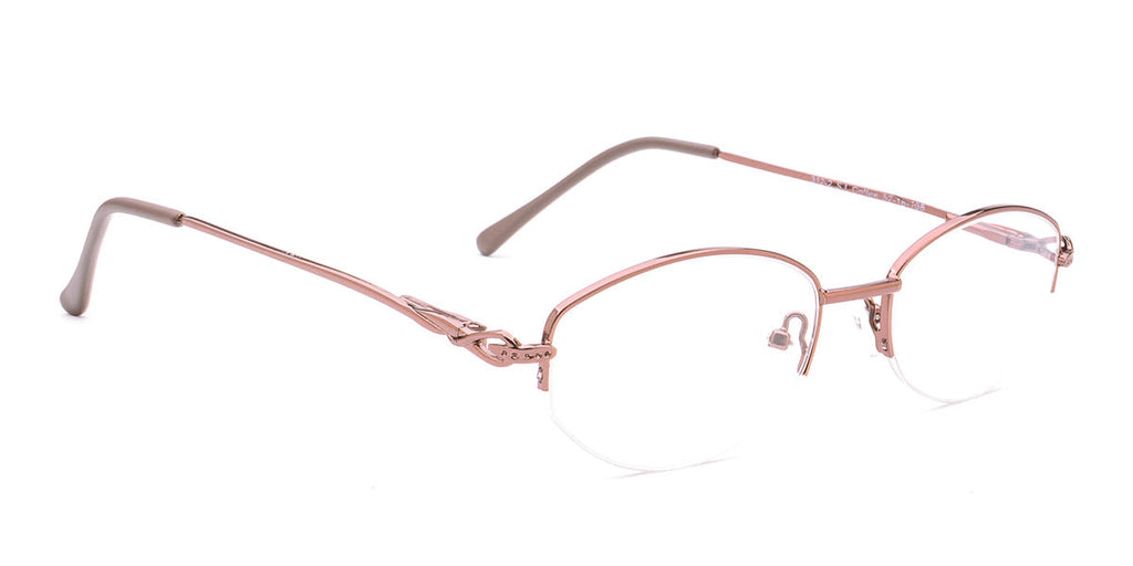 Women | Shiny Brown | Metal Glasses - RA312-2