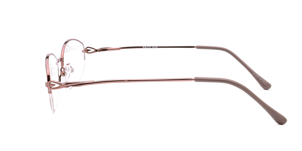 Women | Shiny Brown | Metal Glasses - RA312-2