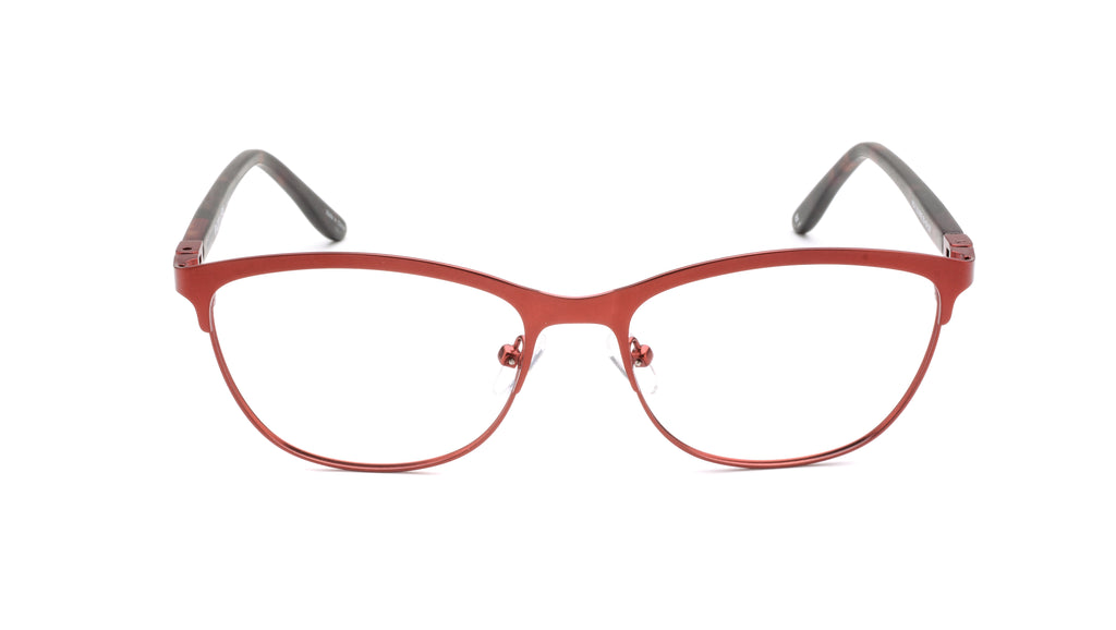 Women | Matte Burgundy | Metal Glasses - RA433-1 