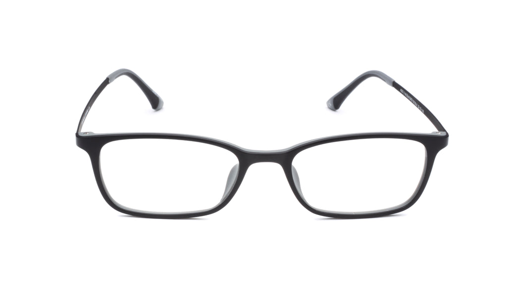 Maxima Unisex Matte Black Square Beta Titanium Glasses 