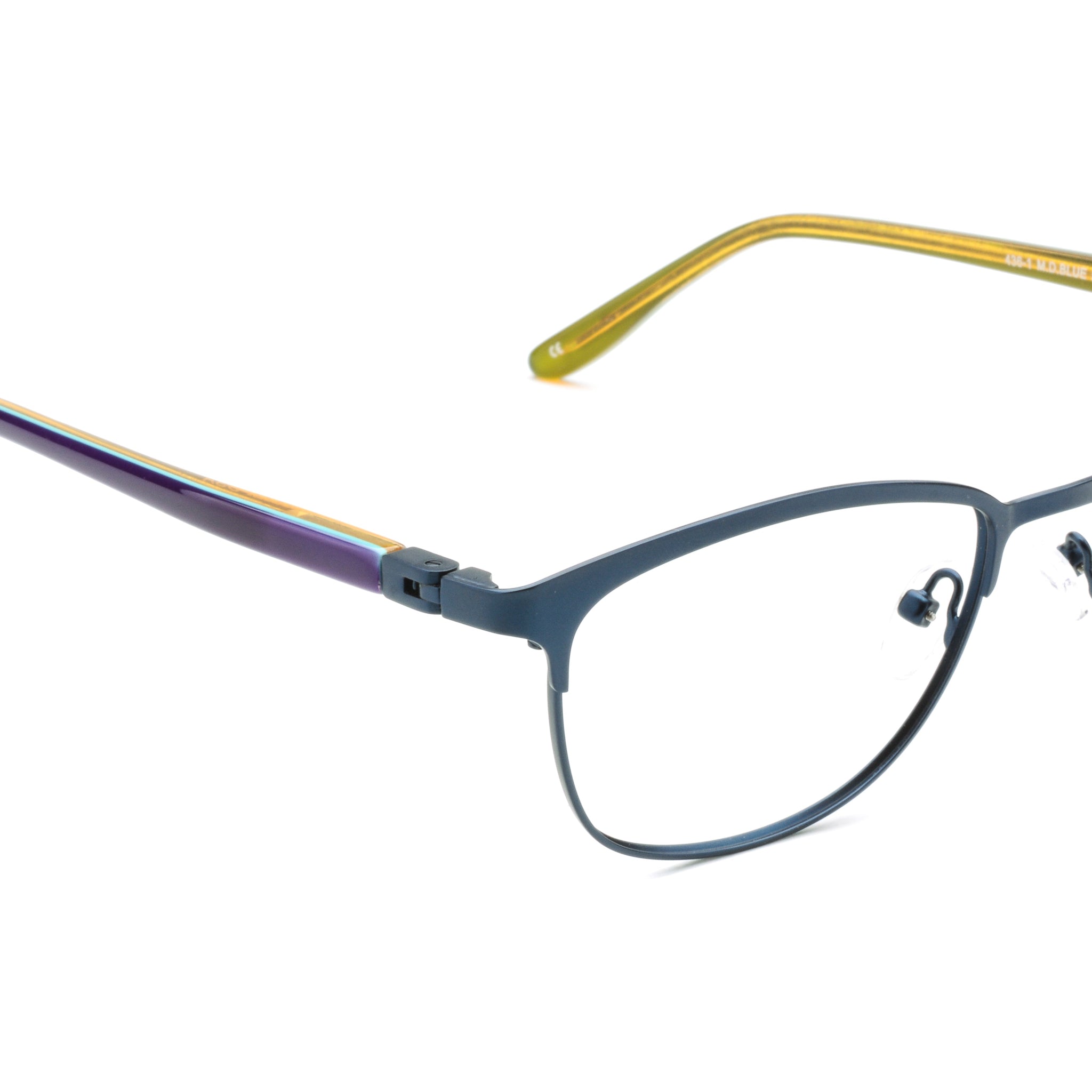 RA436-1 | Women | Matte Blue | Metal Glasses