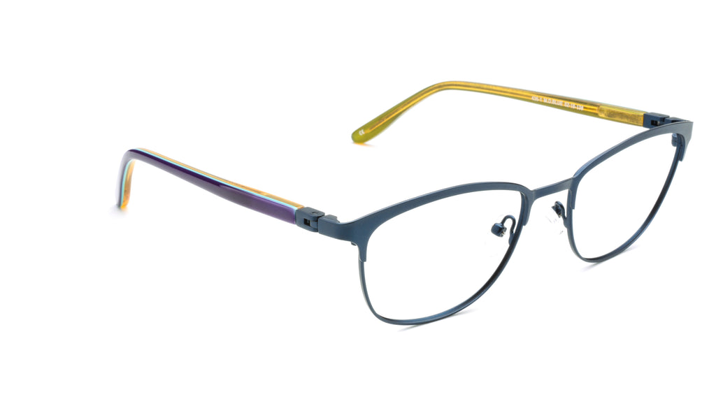 RA436-1 | Women | Matte Blue | Metal Glasses