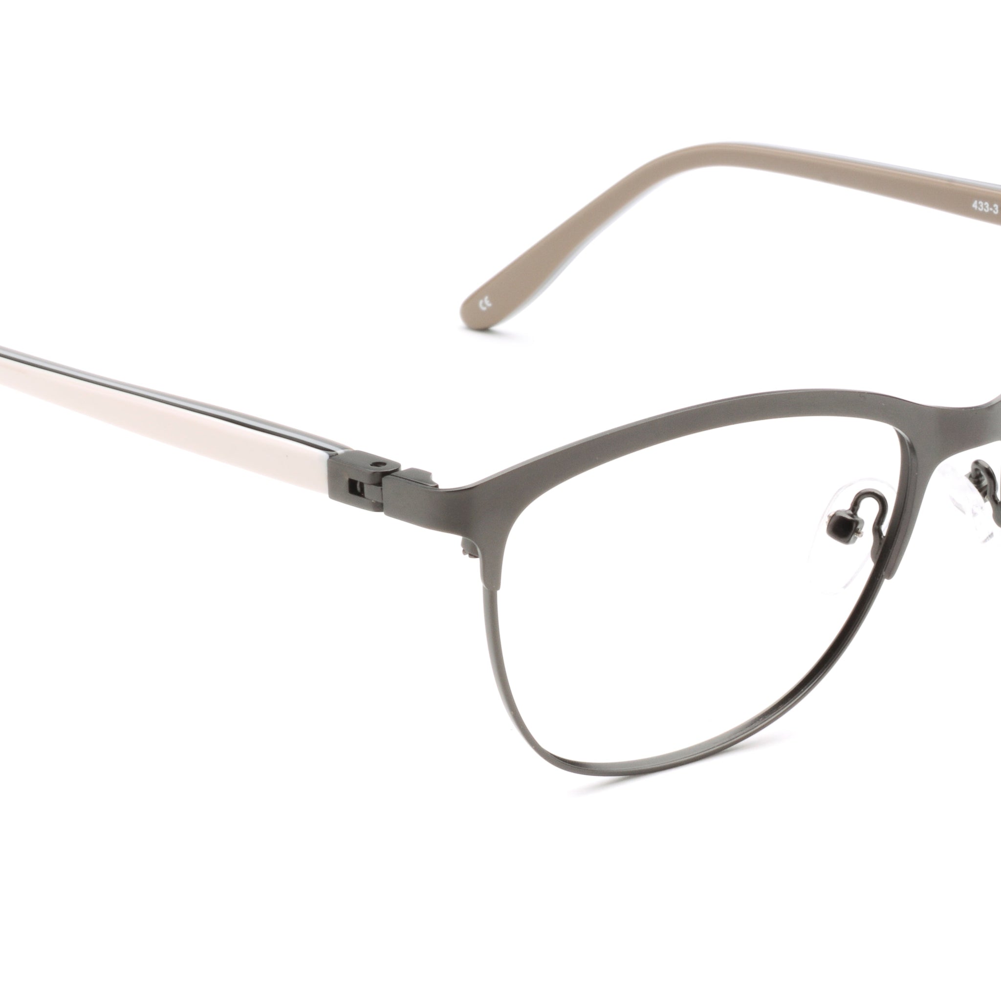 Women | Matte Gray | Metal Glasses - RA433-3 