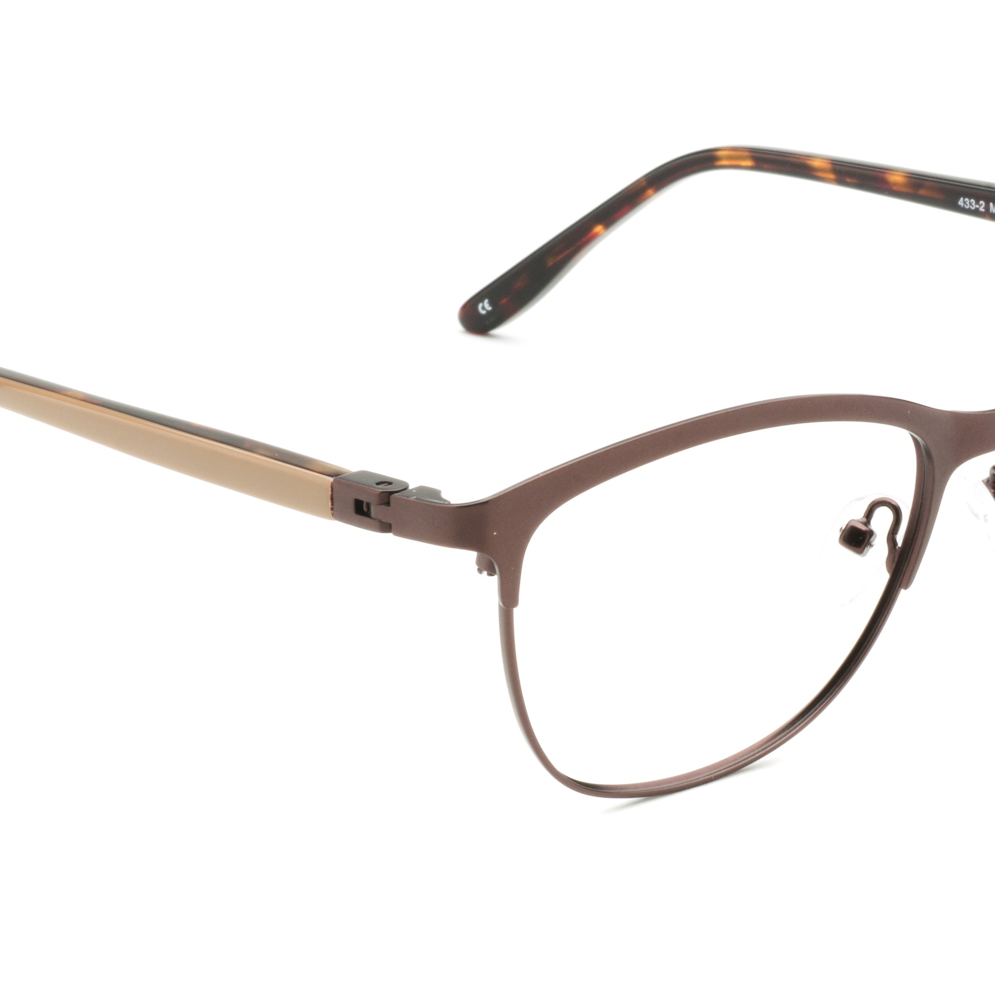 Women | Matte Brown | Metal Glasses - RA433-2 