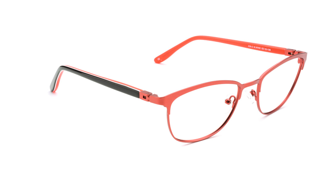 Women | Matte Burgundy | Metal Glasses - RA436-2 