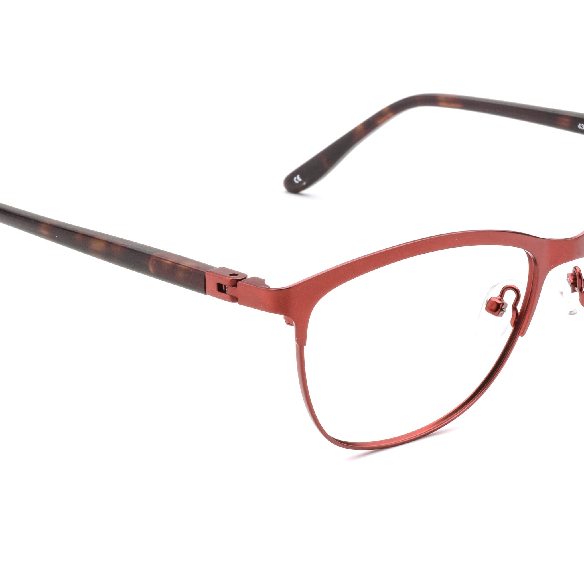 Women | Matte Burgundy | Metal Glasses - RA433-1 