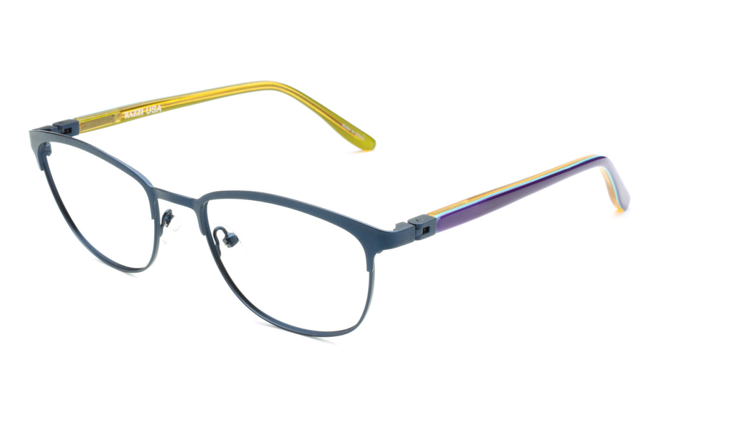 RA436-1 | Women | Matte Blue | Metal Glasses