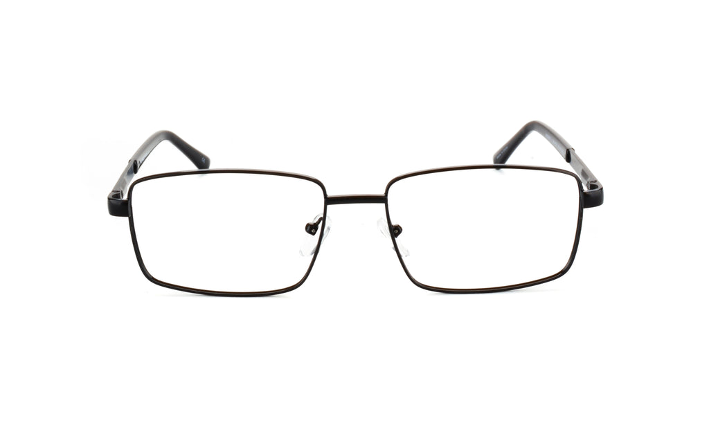 MX2087-2|  Men | Shiny Black | Metal Glasses