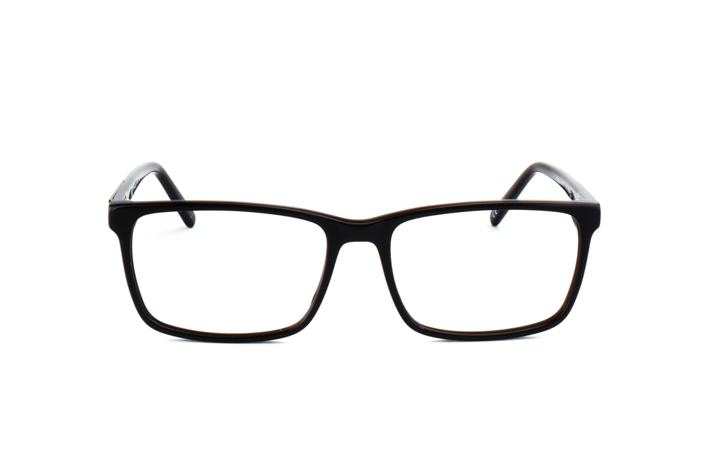 MX2082-1 ​​Maxima Men Shiny Black Square Acetate Glasses 