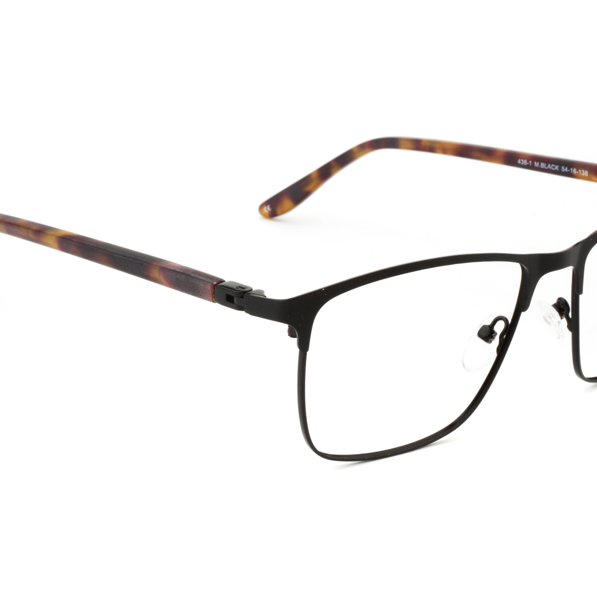 Men | Matte Black | Metal Glasses - RA438-1 