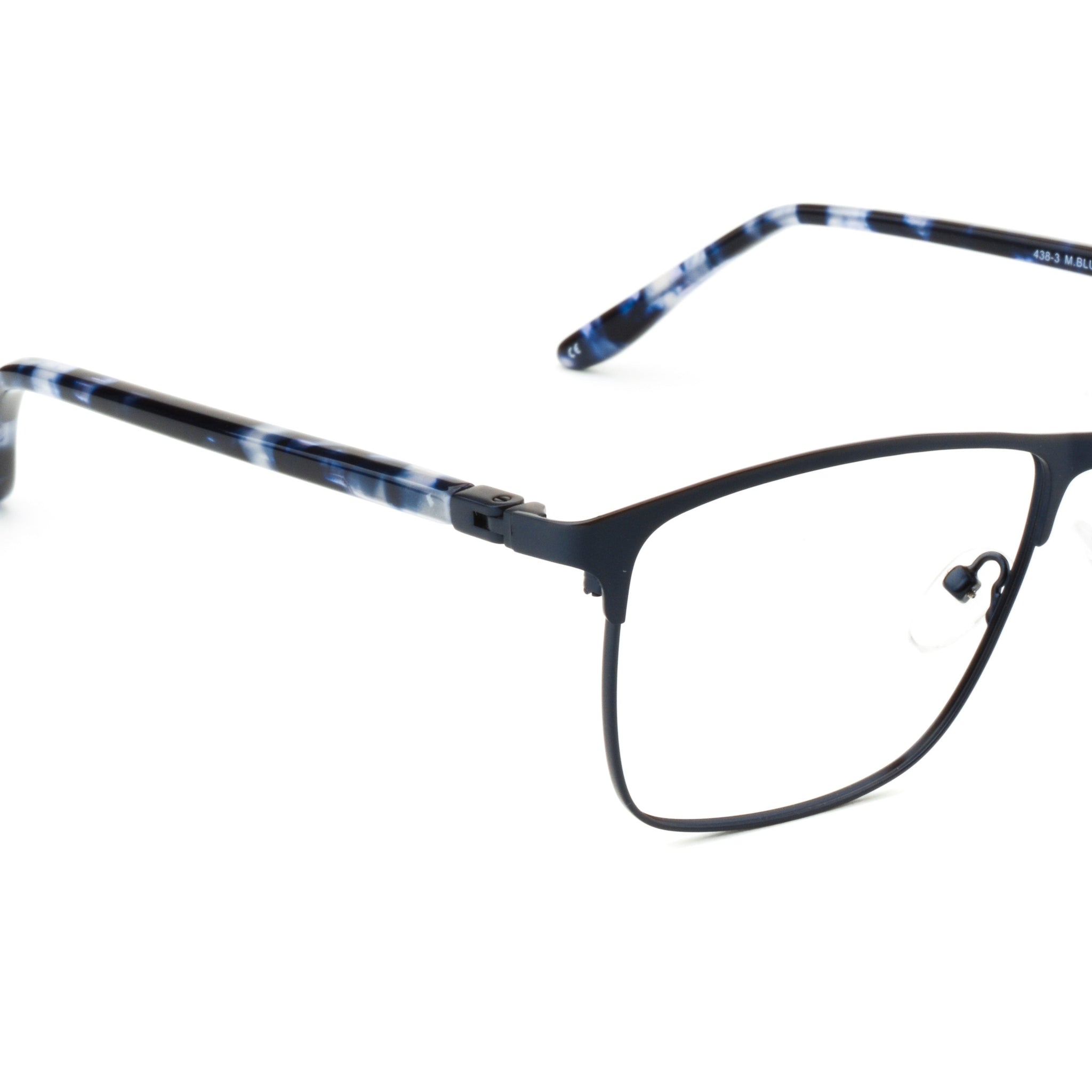 Men | Matte Blue | Metal Glasses - RA438-3 