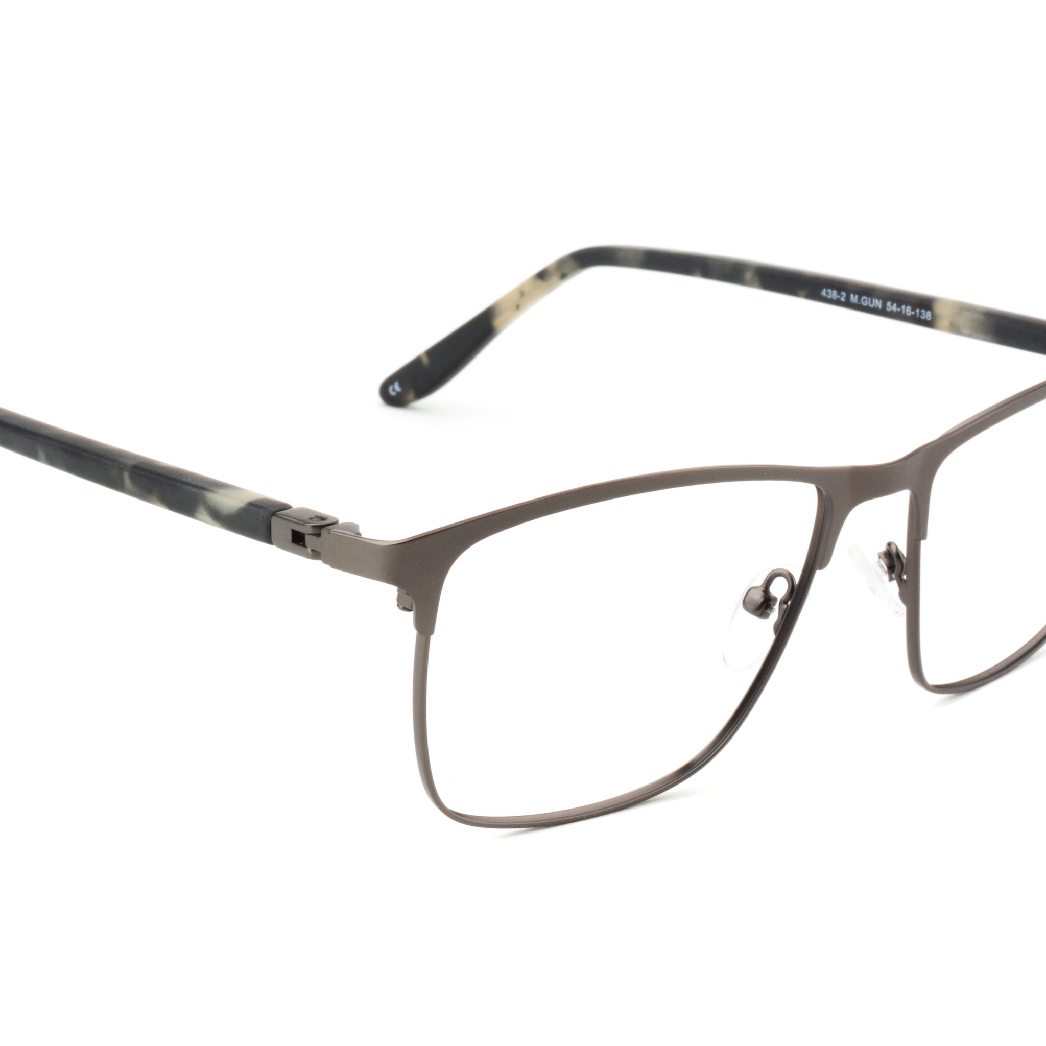 RA438-2 | Men | Matte Gun | Metal Glasses