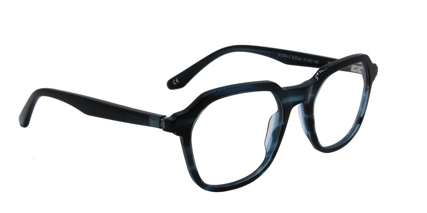 MX2029A-2 | Men | Shiny Blue | Acetate Glasses