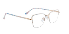 MX2184A-1 | Women | Matte White | Metal Glasses