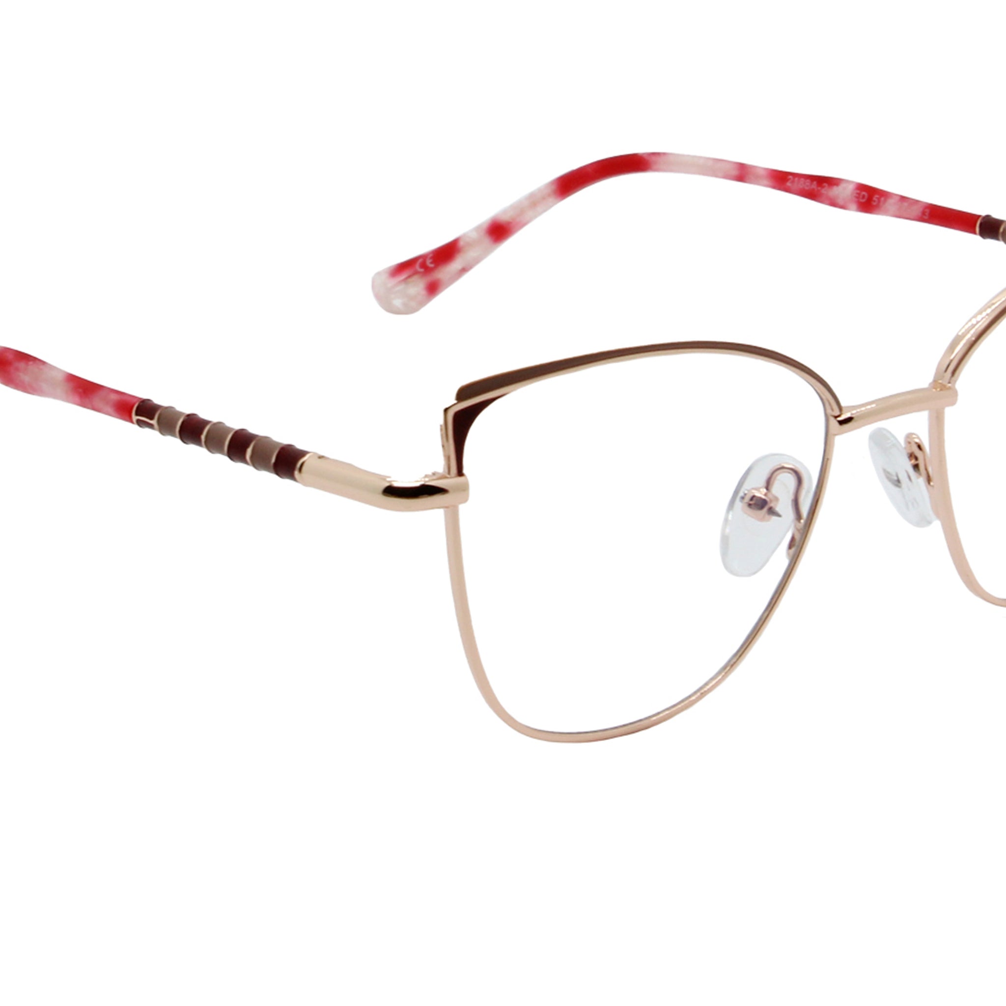 MX2188A-2 | Women | Matte Red | Metal Glasses