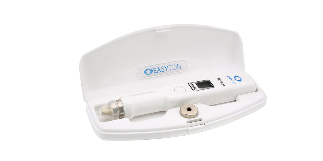 Transpalpebral Digital Tonometer ON A WHITE BACKGROUND