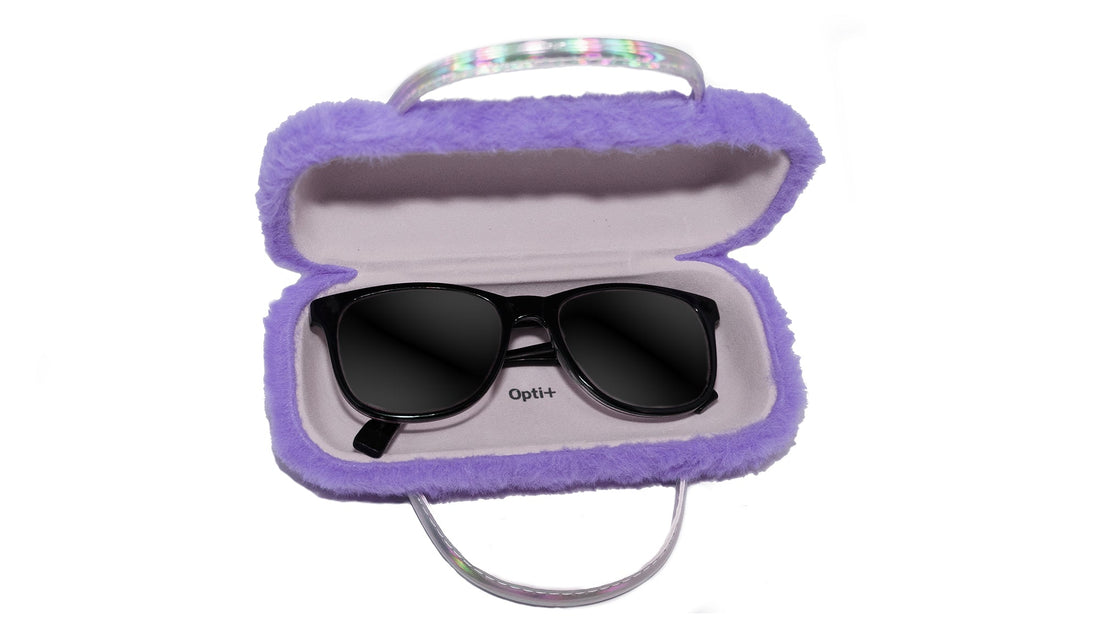 Faux Fur Optical Case | Purple - OPC-8310-2