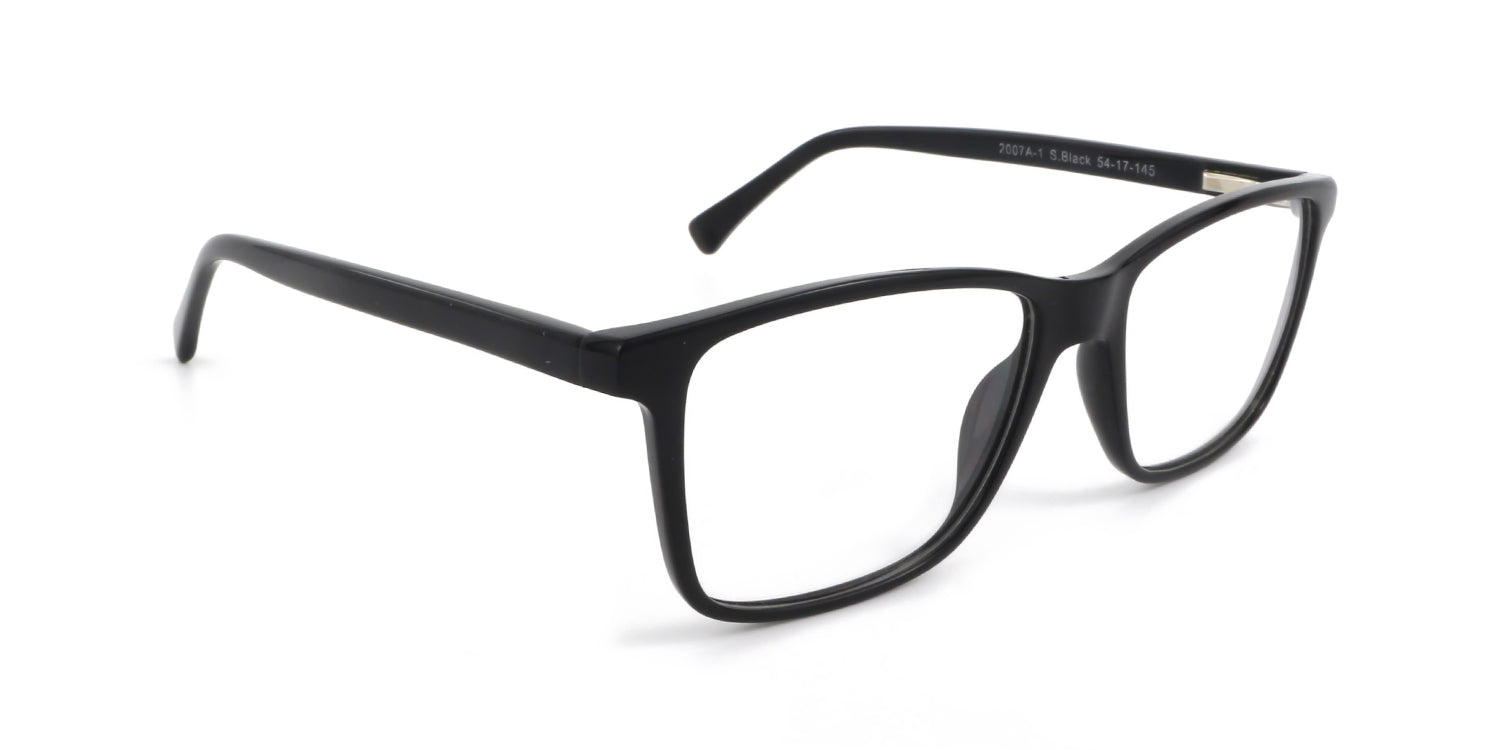 MX2007A-1 | Men | Shiny Black | Acetate Glasses