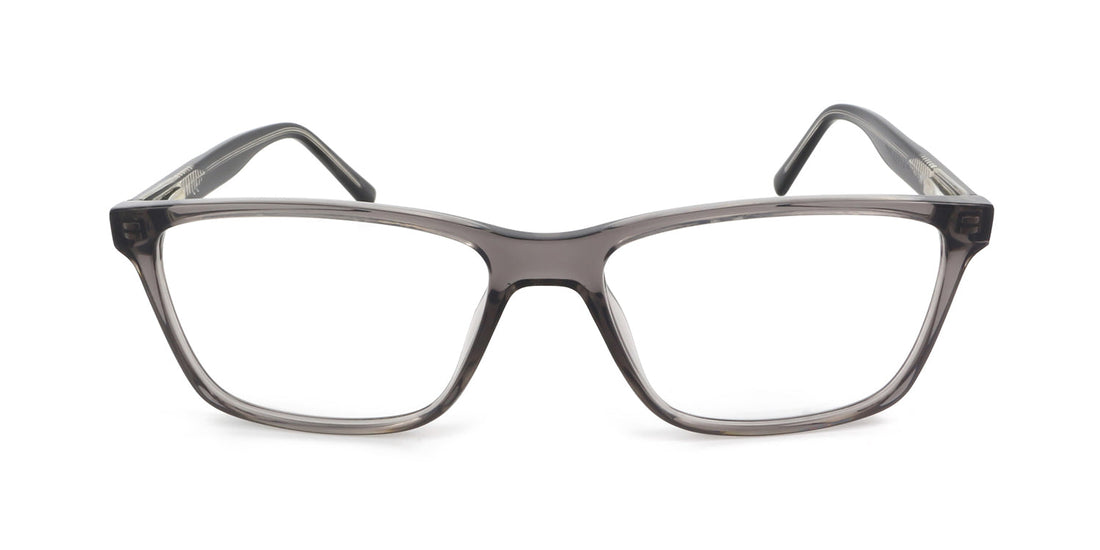 Maxima Men Shiny Gray Square Acetate Glasses