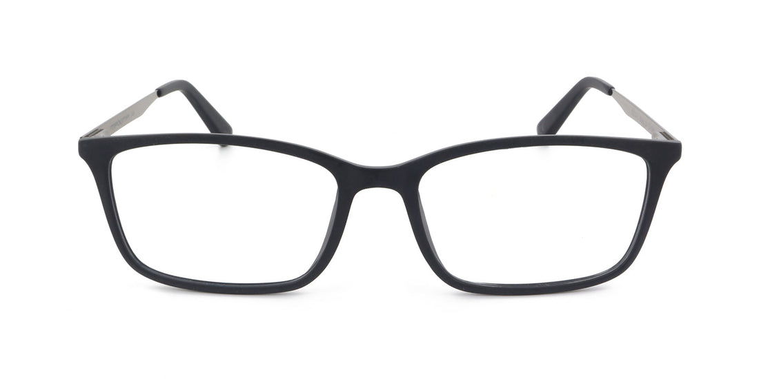 Maxima Men Matte Black Square Acetate Glasses