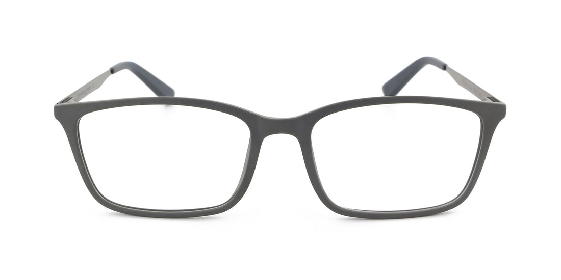 Maxima Men Matte Gray Square Acetate Glasses