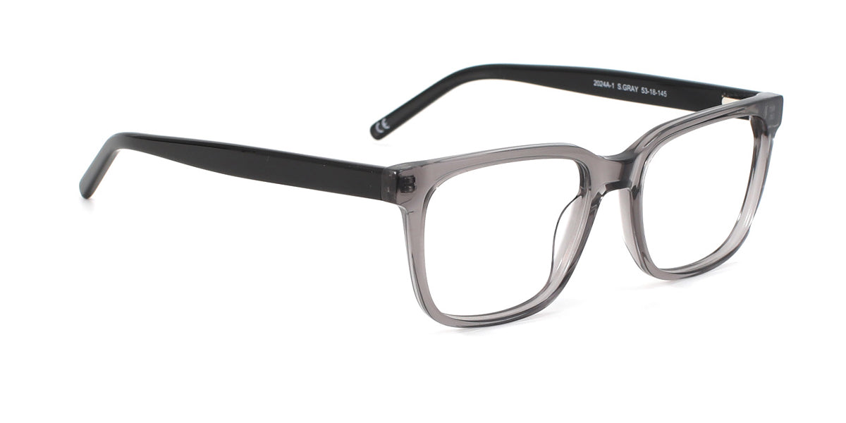 MX2024A-1 | Men | Shiny Gray | Acetate Glasses