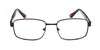 MX2076-1 Maxima Men Matte Black Square Metal Glasses MX2076-1 