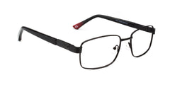 MX2076-1 Maxima Men Matte Black Square Metal Glasses MX2076-1 