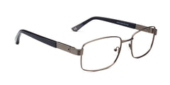 MX2076-2 Maxima Men Matte Gun Square Metal Glasses 