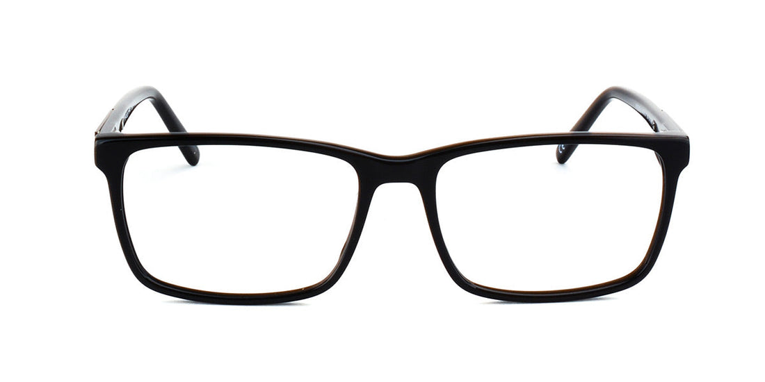 Maxima Men Shiny Black Square Acetate Glasses