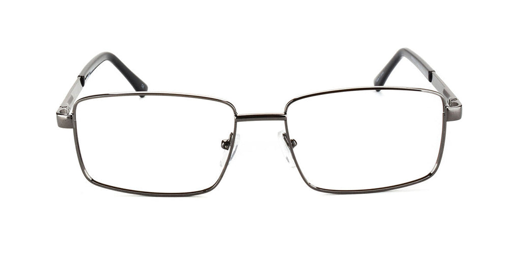 MX2087-1 Maxima Men Shiny Gun Square Metal Glasses 