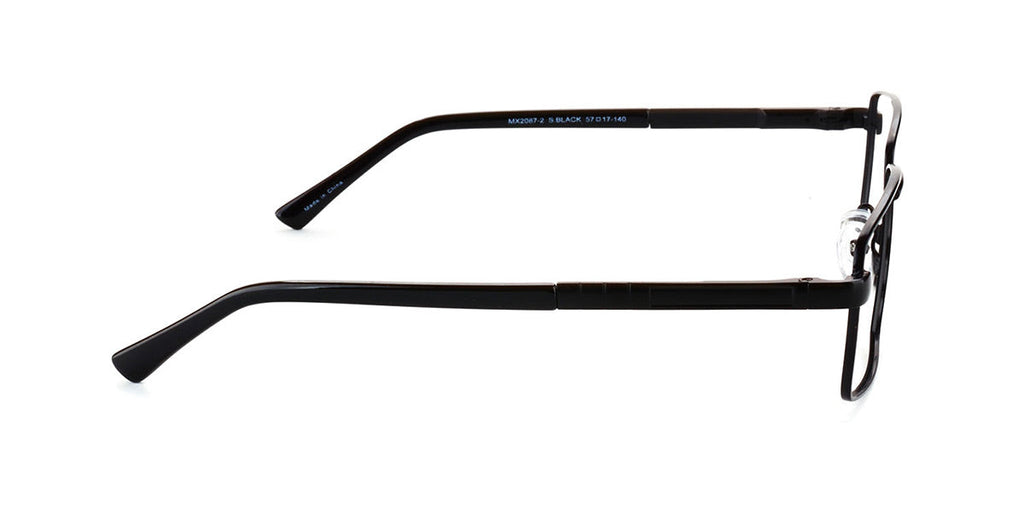 MX2087-2|  Men | Shiny Black | Metal Glasses