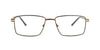 MX2097-4 Maxima Men Shiny Gun Square Metal Glasses 