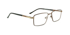 MX2097-4 Maxima Men Shiny Gun Square Metal Glasses 