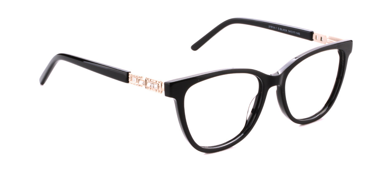 MX2191A-1 | Women | Shiny Black | Acetate Glasses