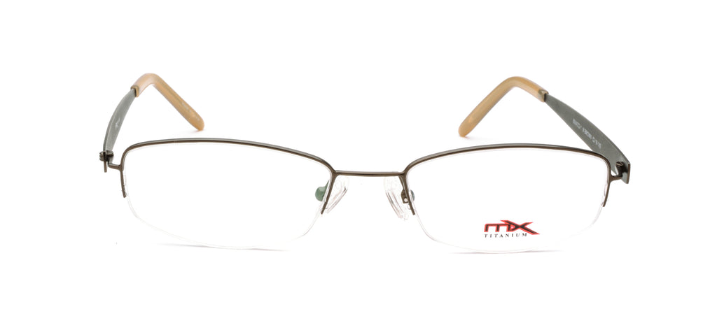 Maxima Women Matte Brown Oval Titanium Glasses 