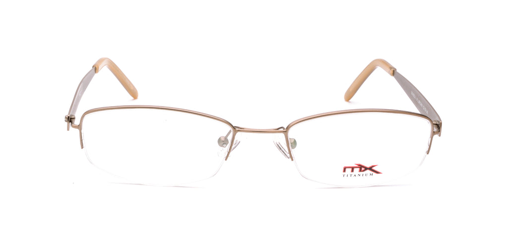 Maxima Women Matte Brown Oval Titanium Glasses 