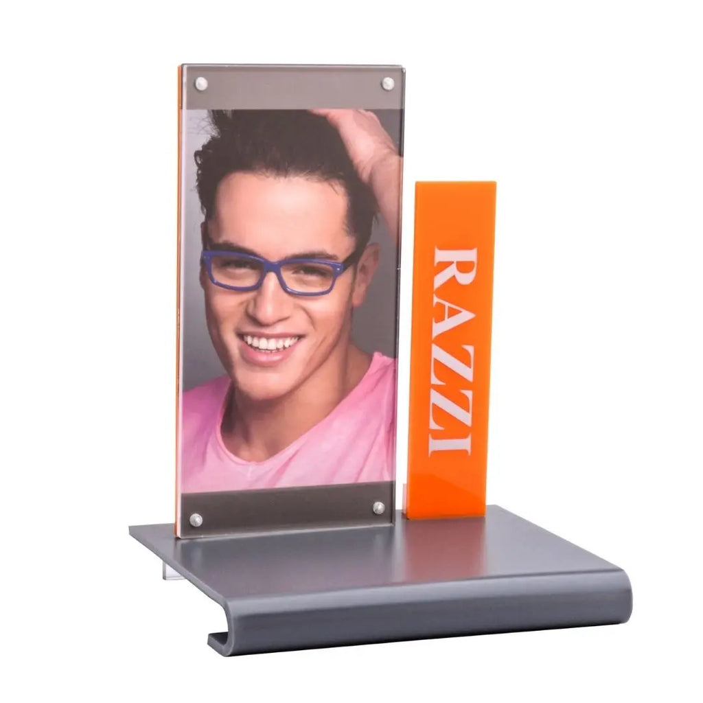 Acrylic Display | Gray &amp; Orange | Razzi Pop Material - RAP-8089-4