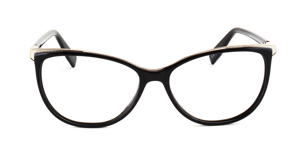 Women | Shiny Black | Acetate Glasses - MX2112A-1