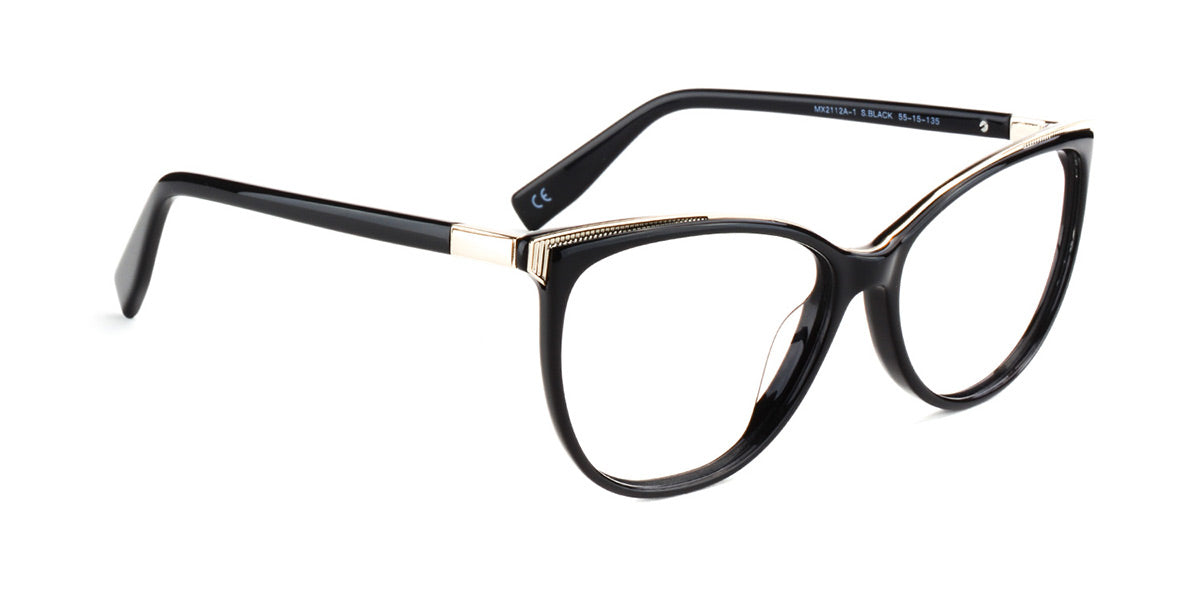 MX2112A-1 | Women | Shiny Black | Acetate Glasses
