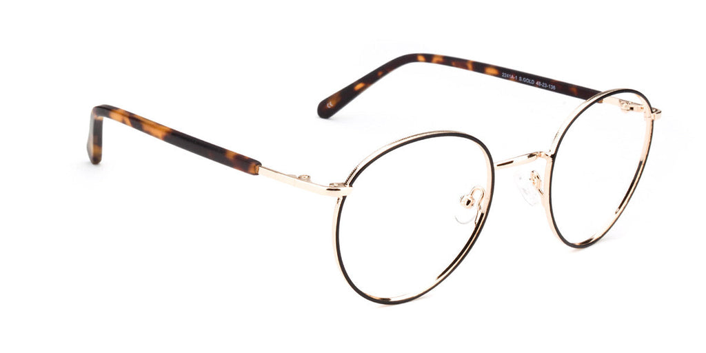 MX2241A-1 | Unisex | Shiny Gold | Metal Glasses