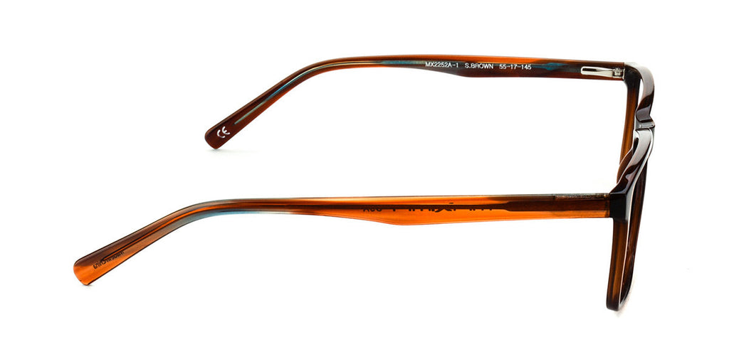 MX2252A-1 | Unisex | Shiny Brown | Acetate Glasses