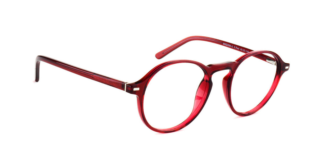 MX2256A-2 | Unisex | Shiny Red | Acetate Glasses