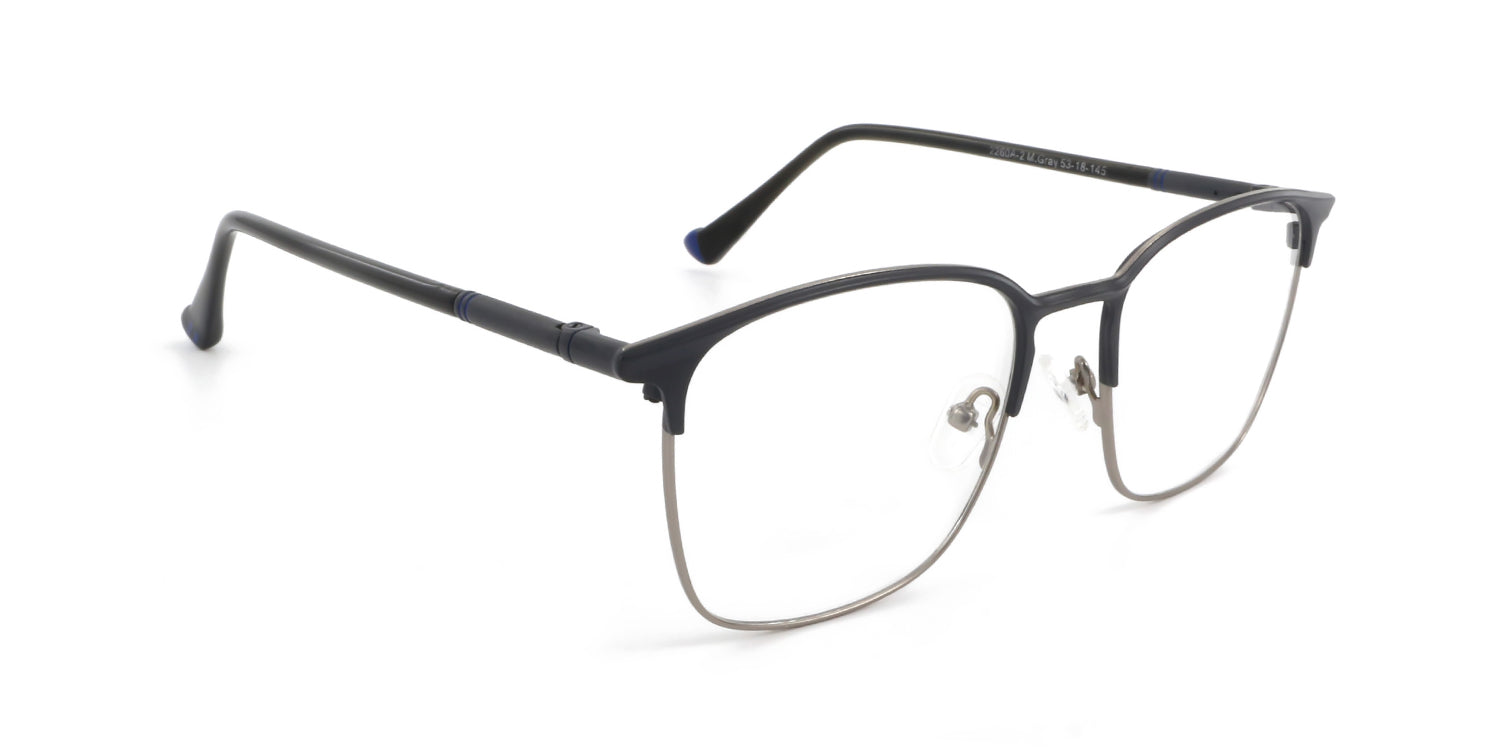 MX2260A-2 | Unisex | Matte Gray | Metal Glasses 